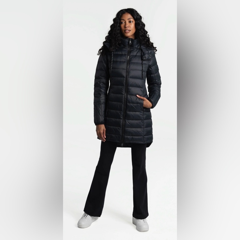 Lole Womens Navy Blue Claudia Down Puffer Jacket Size Small